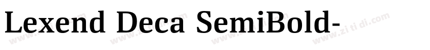 Lexend Deca SemiBold字体转换